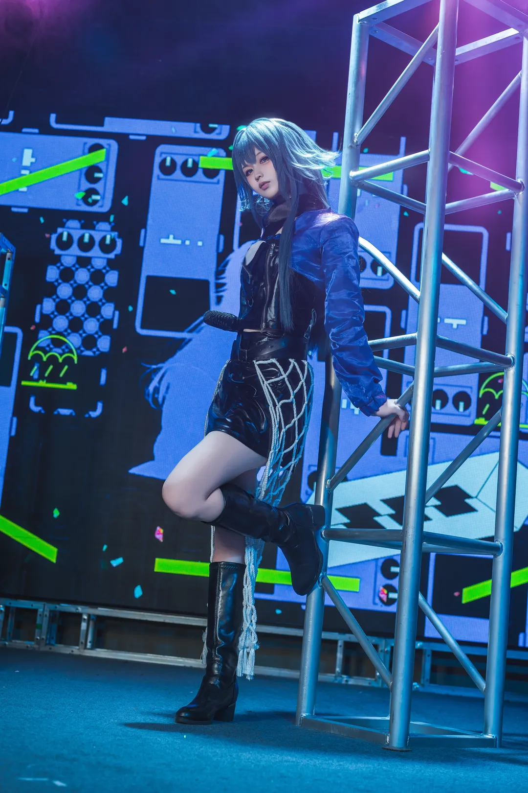 角色扮演, 舞台摄影, 学园偶像大师, 蓝色系cosplay, 月村手逑cos - 第5张