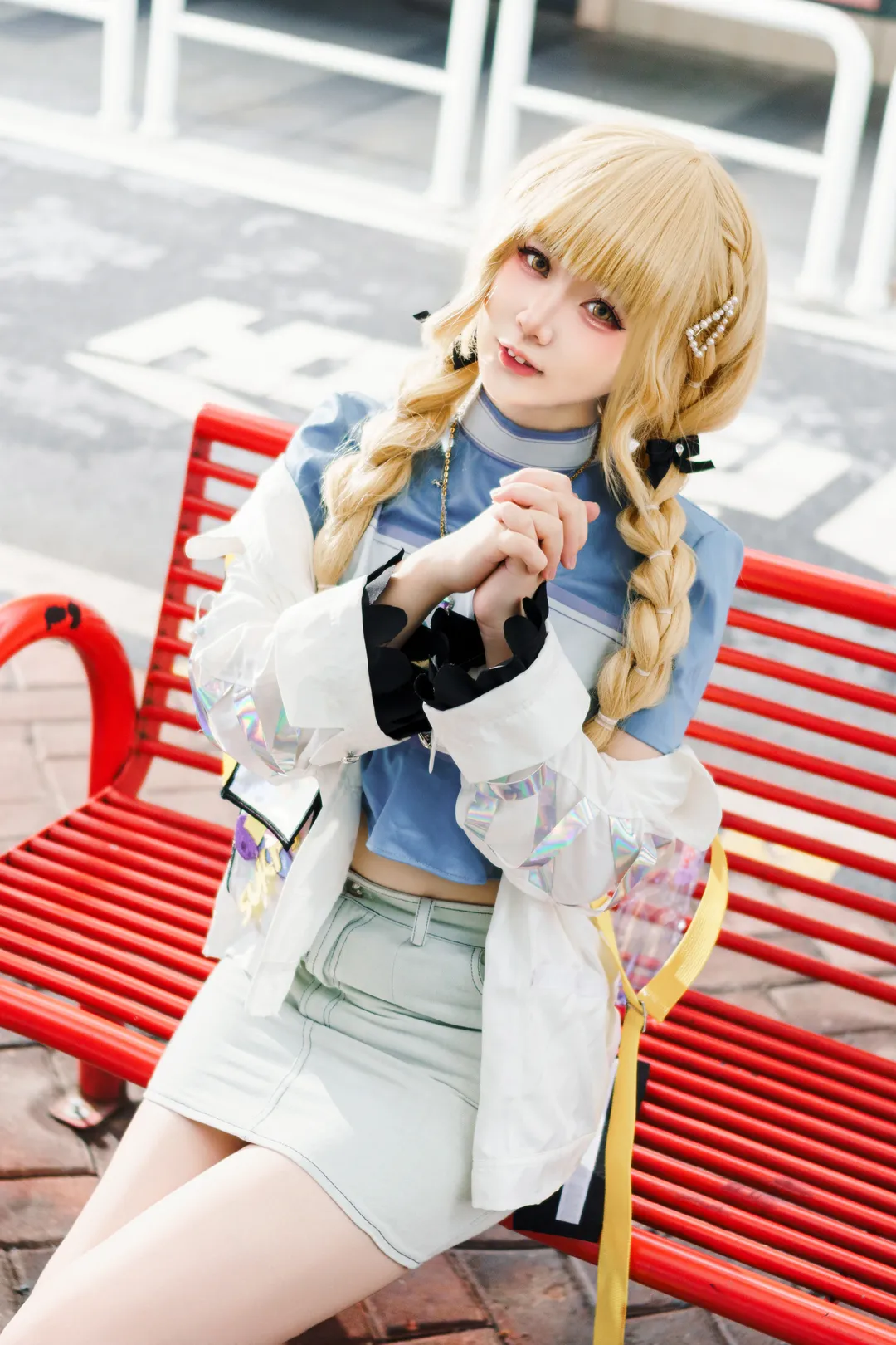 二次元少女, 学园偶像大师, 藤田琴音cos, 街头外景, cosplay日常穿搭 - 第4张