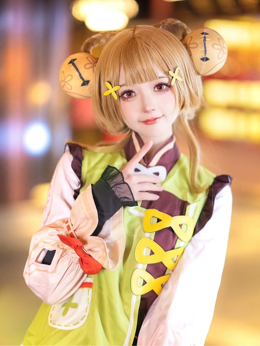 原神, コスプレ, ヨォーヨ コスプレ, 夜景ポートレート, 甘めコーデ - 2枚目