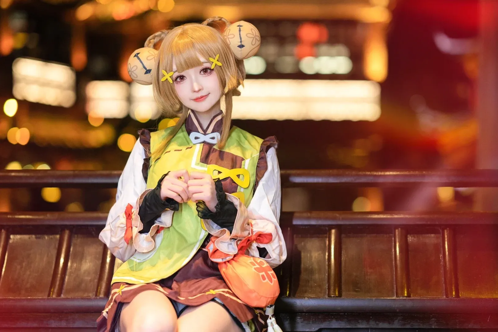 原神, コスプレ, ヨォーヨ コスプレ, 夜景ポートレート, 甘めコーデ - 4枚目