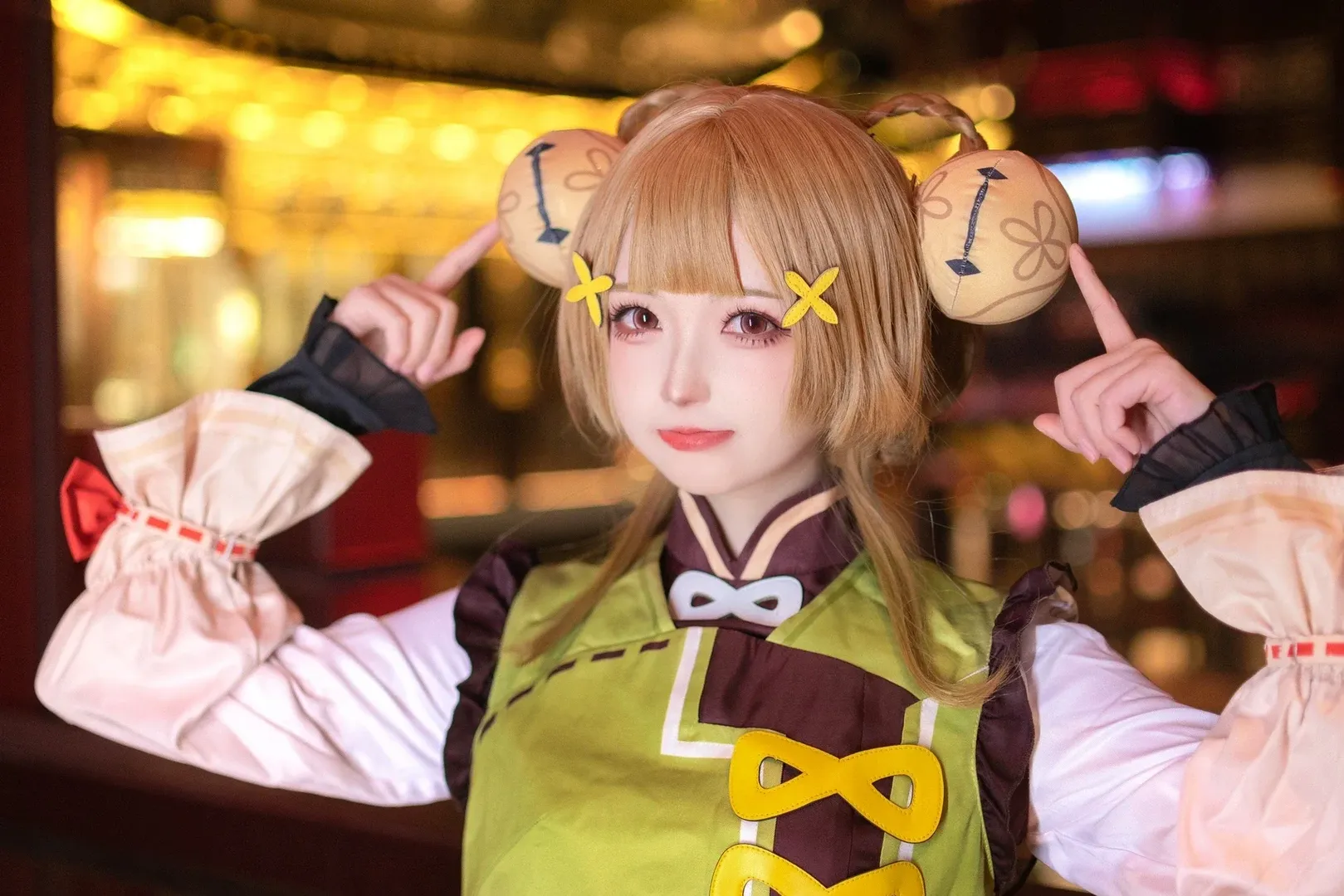 原神, コスプレ, ヨォーヨ コスプレ, 夜景ポートレート, 甘めコーデ - 5枚目