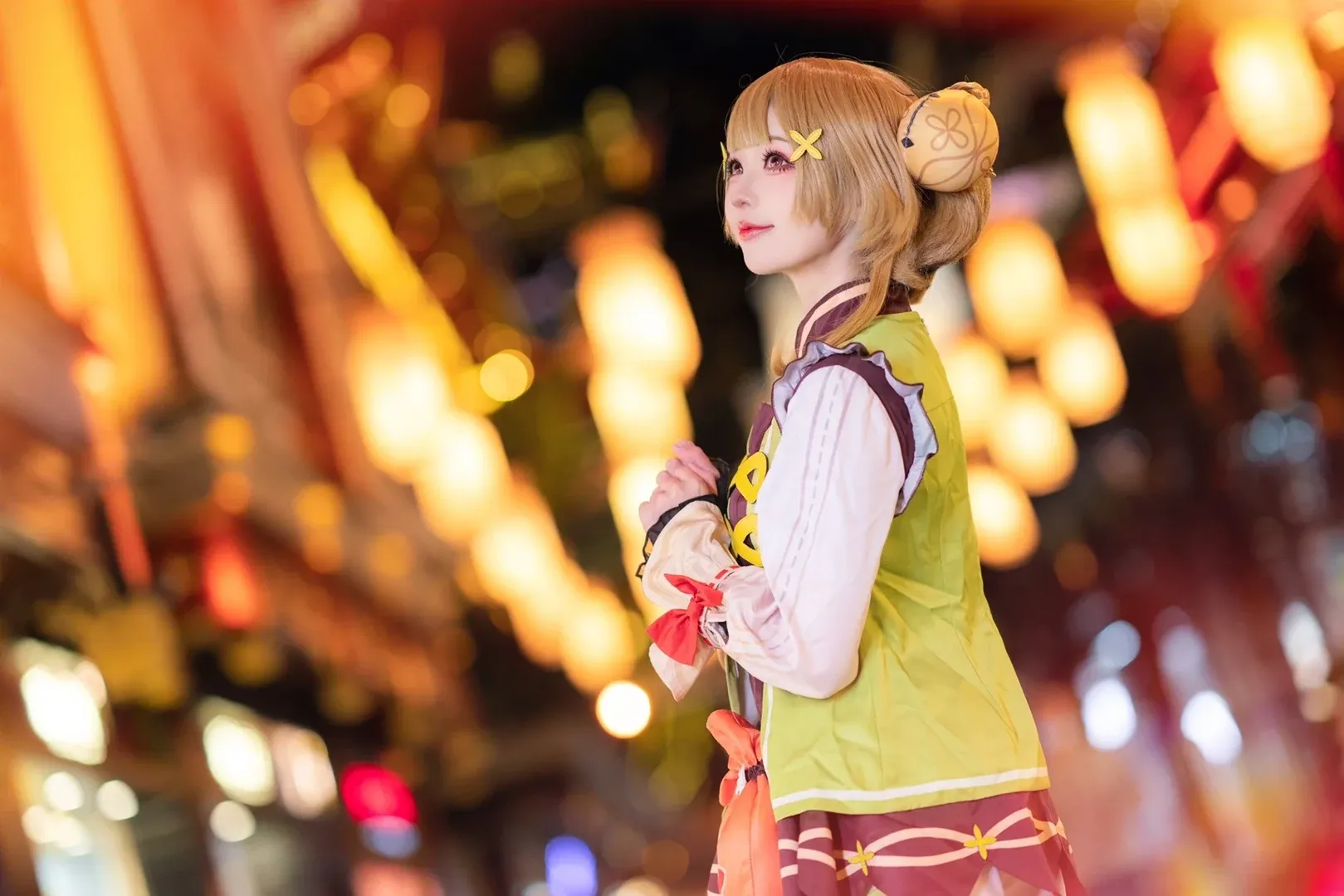 原神, コスプレ, ヨォーヨ コスプレ, 夜景ポートレート, 甘めコーデ - 6枚目