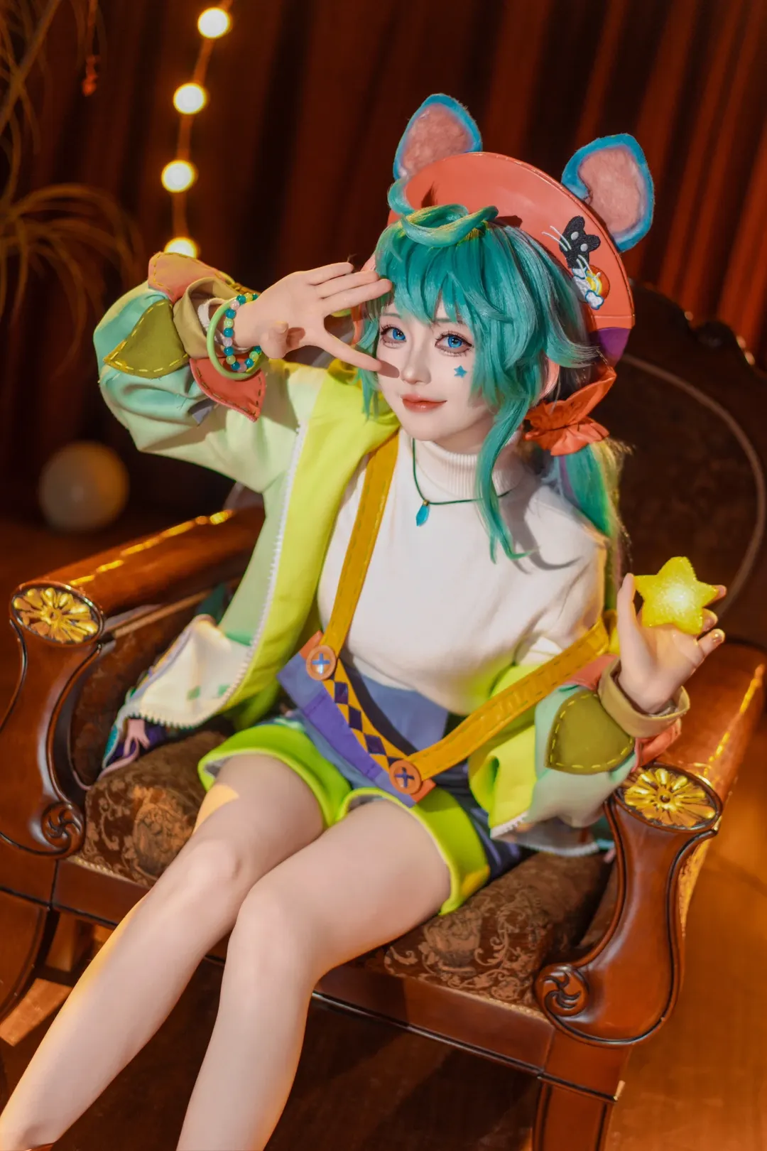 贫穷之梦cos, 无尽梦回, 梦幻色彩写真, 室内cosplay摄影, 多巴胺穿搭分享 - 第2张
