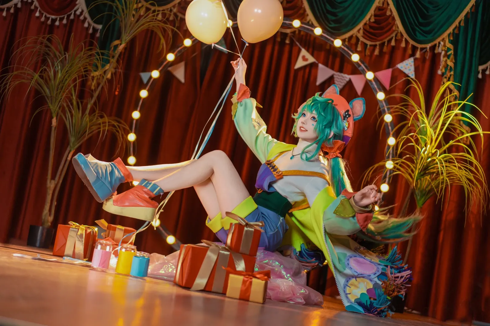 贫穷之梦cos, 无尽梦回, 梦幻色彩写真, 室内cosplay摄影, 多巴胺穿搭分享 - 第3张