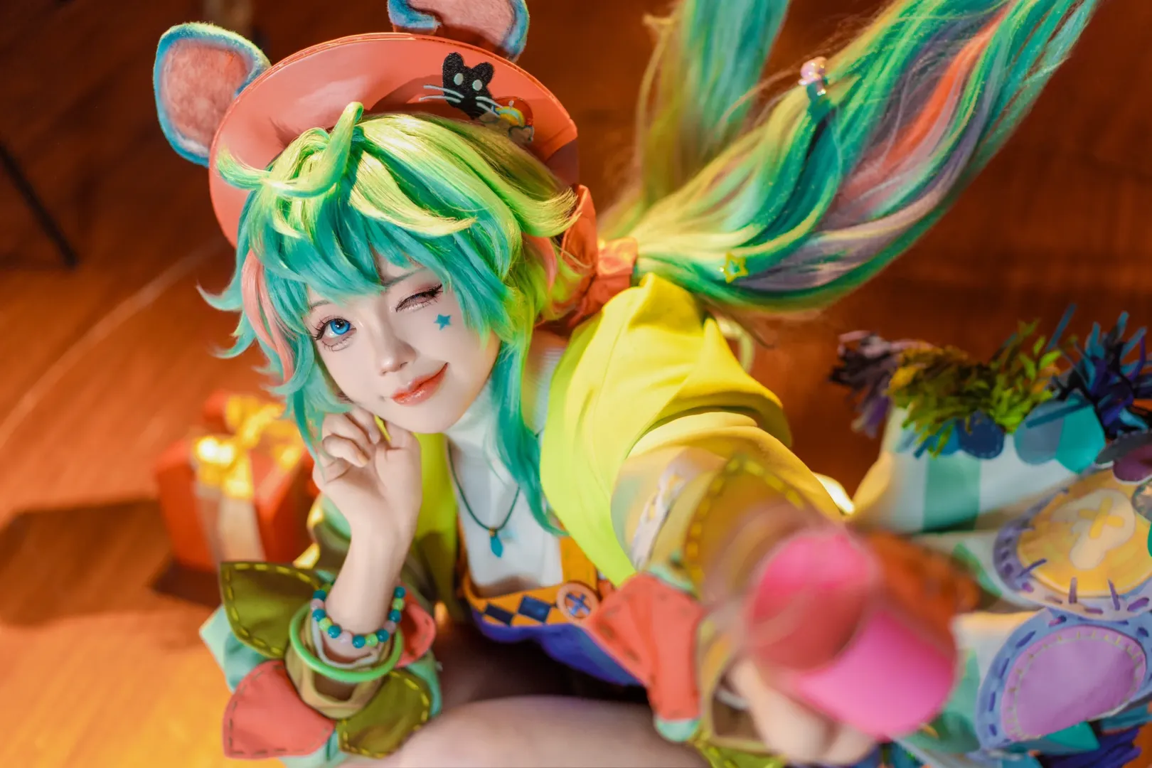 贫穷之梦cos, 无尽梦回, 梦幻色彩写真, 室内cosplay摄影, 多巴胺穿搭分享 - 第5张