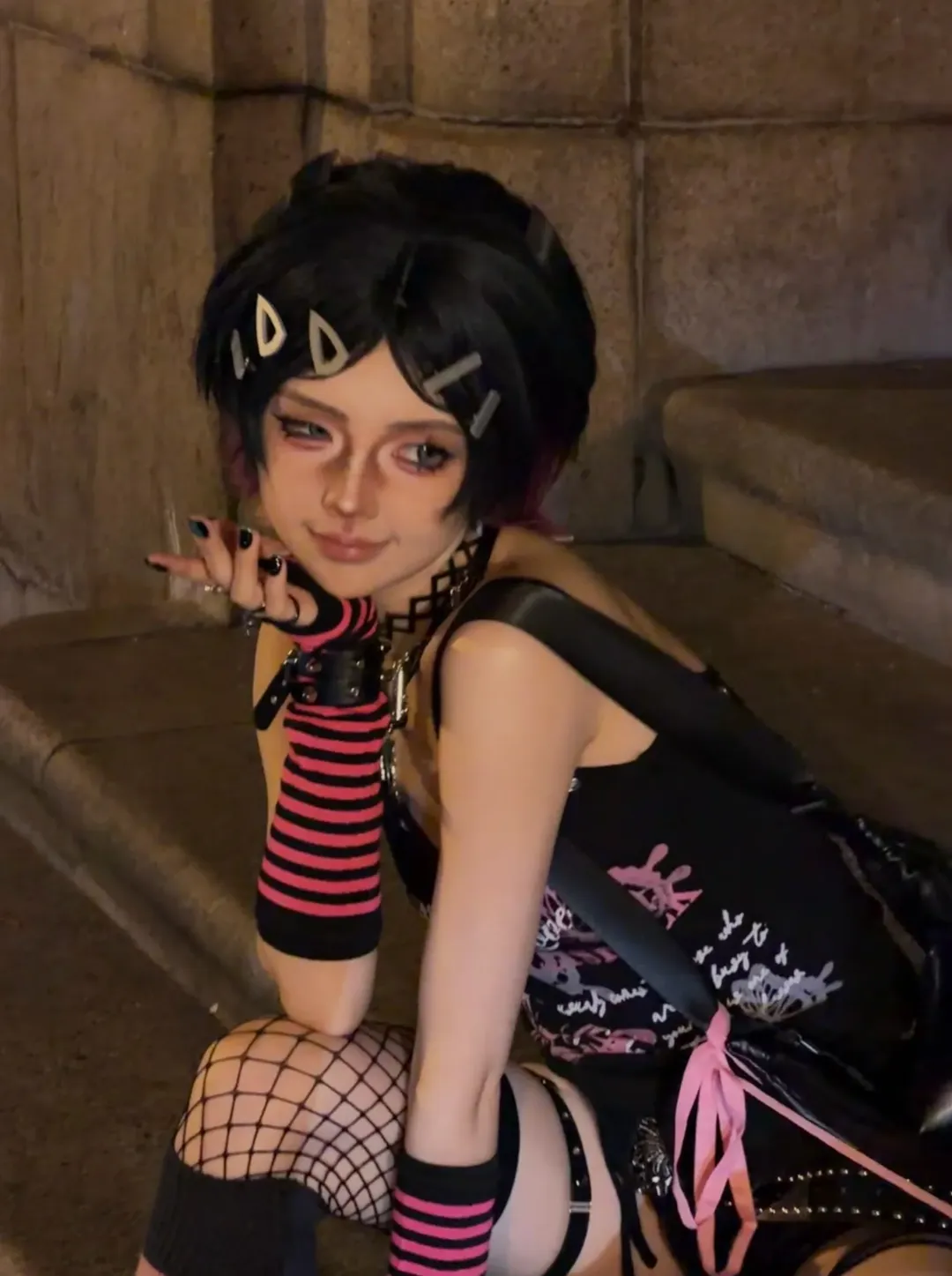 暮蝶cos, 无畏契约, 亚文化穿搭, 私设cosplay, 夜景街拍 - 第2张