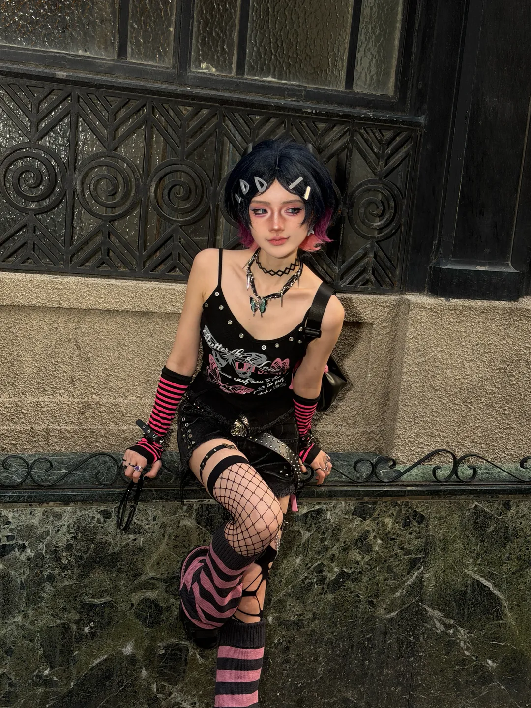 暮蝶cos, 无畏契约, 亚文化穿搭, 私设cosplay, 夜景街拍 - 第5张