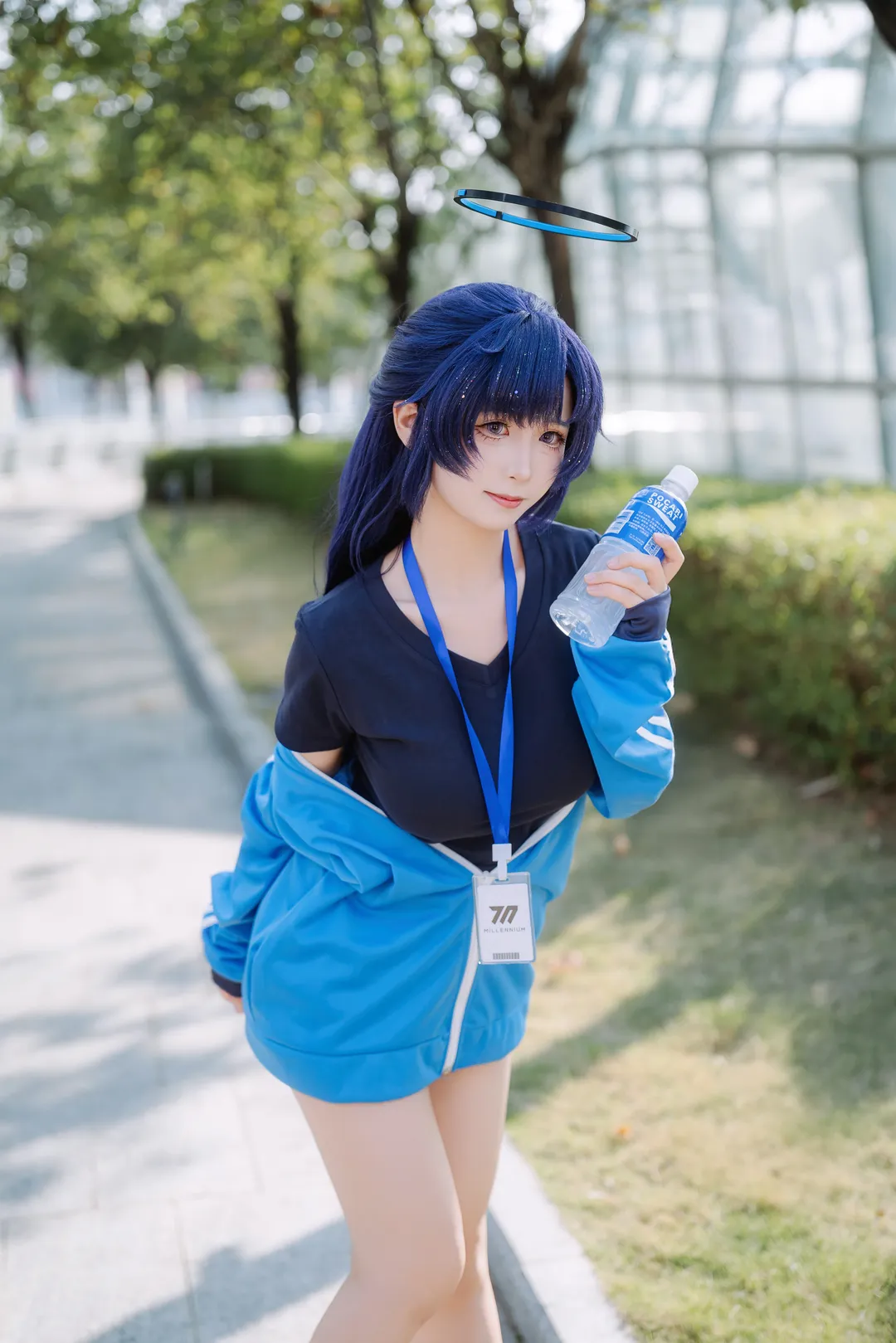 Blue Archive, Guangzhou Baonly, Hayase Yuuka cosplay, Gymnastics uniform, Cosplay photography - Image 5