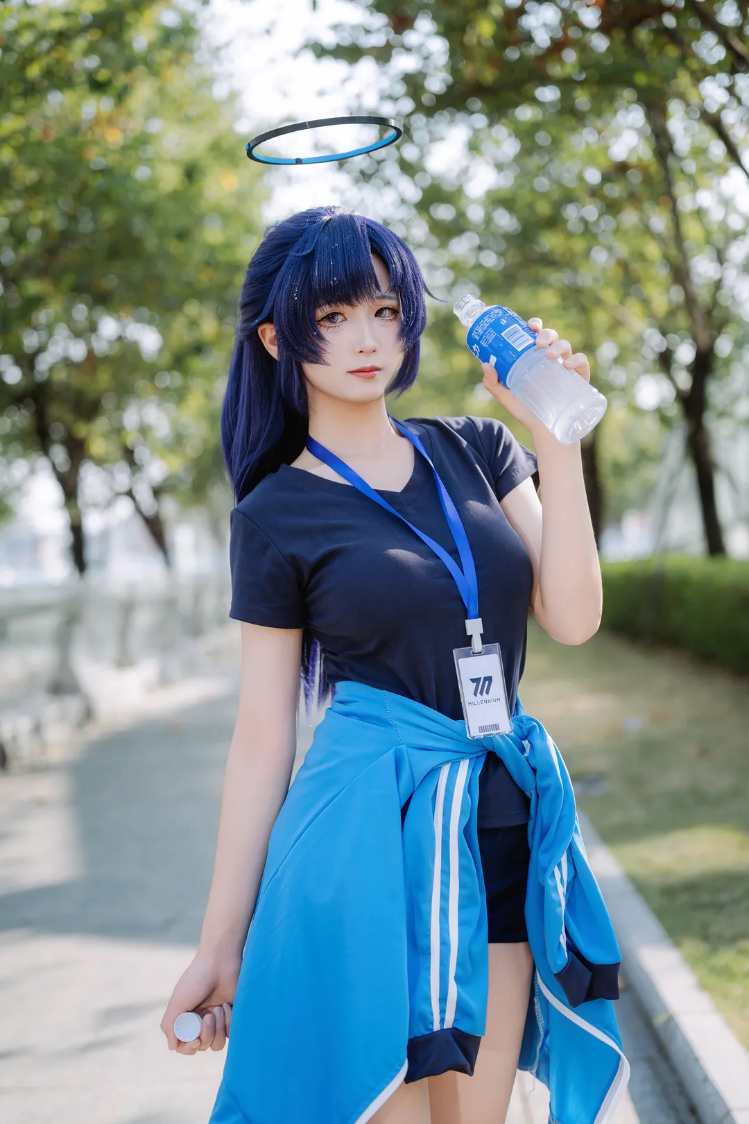 Blue Archive, Guangzhou Baonly, Hayase Yuuka cosplay, Gymnastics uniform, Cosplay photography - Image 8