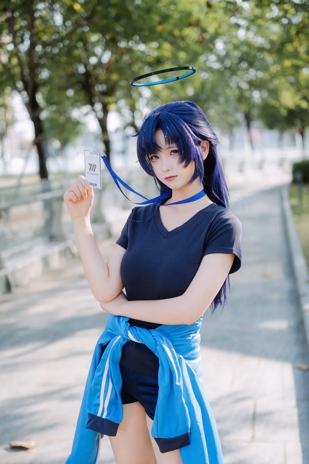 Blue Archive, Guangzhou Baonly, Hayase Yuuka cosplay, Gymnastics uniform, Cosplay photography - Image 9