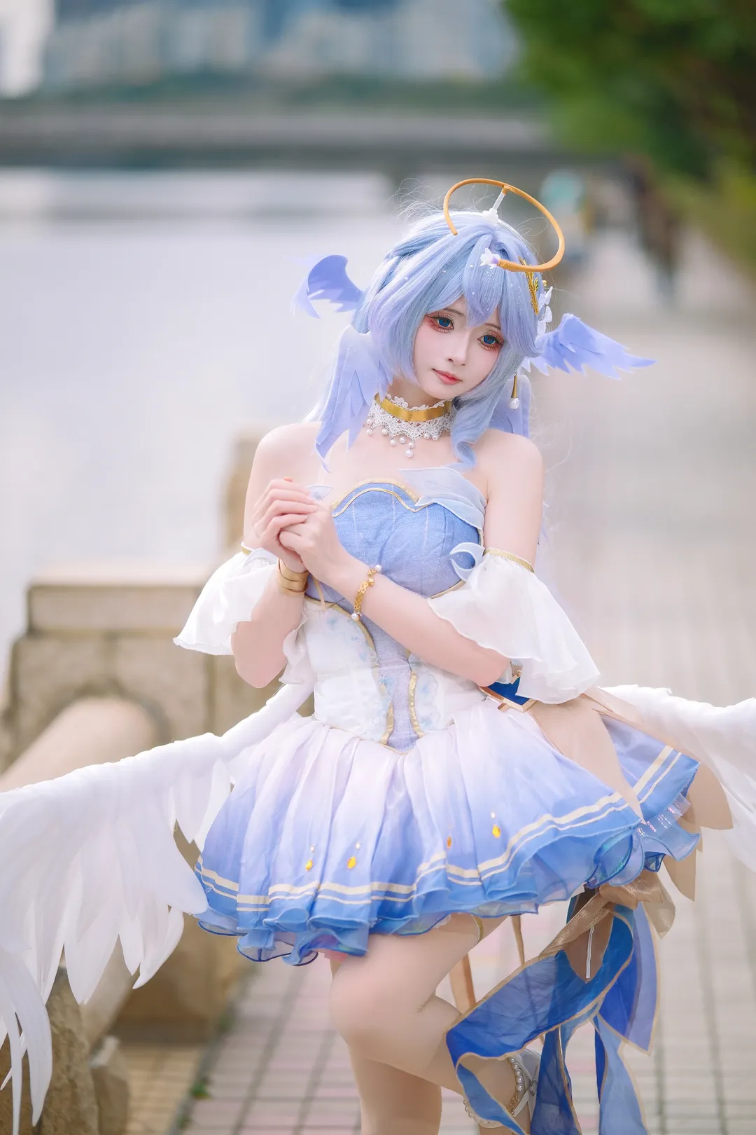 崩坏星穹铁道, 知更鸟cos, cosplay摄影, 户外人像, 天使造型 - 第2张