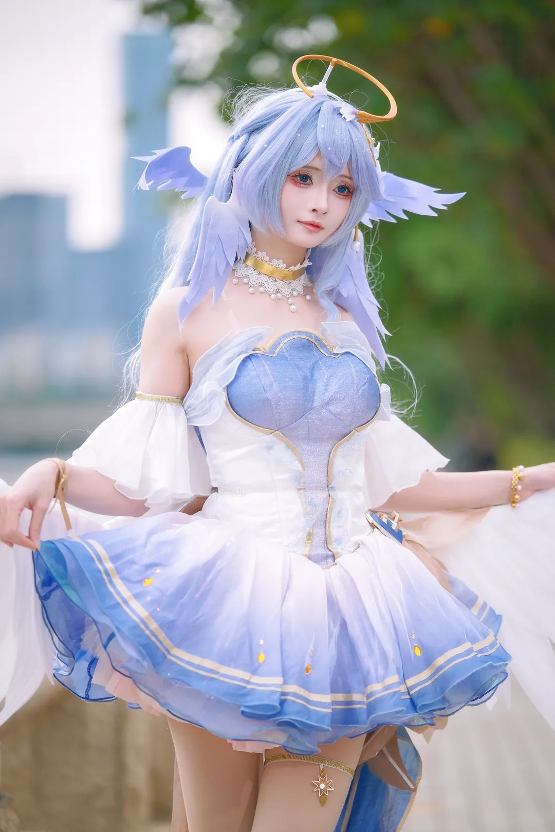崩坏星穹铁道, 知更鸟cos, cosplay摄影, 户外人像, 天使造型 - 第5张