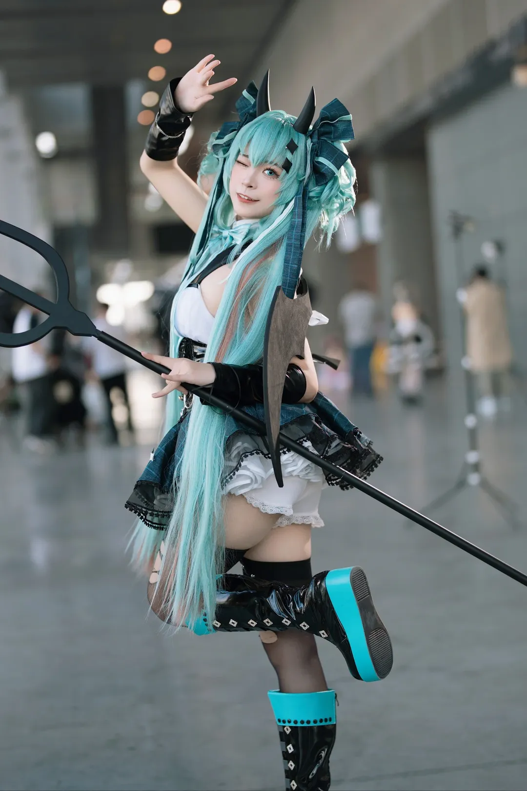 萤火虫漫展, 初音未来cos, cosplay返图, Vocaloid, 小恶魔造型 - 第2张