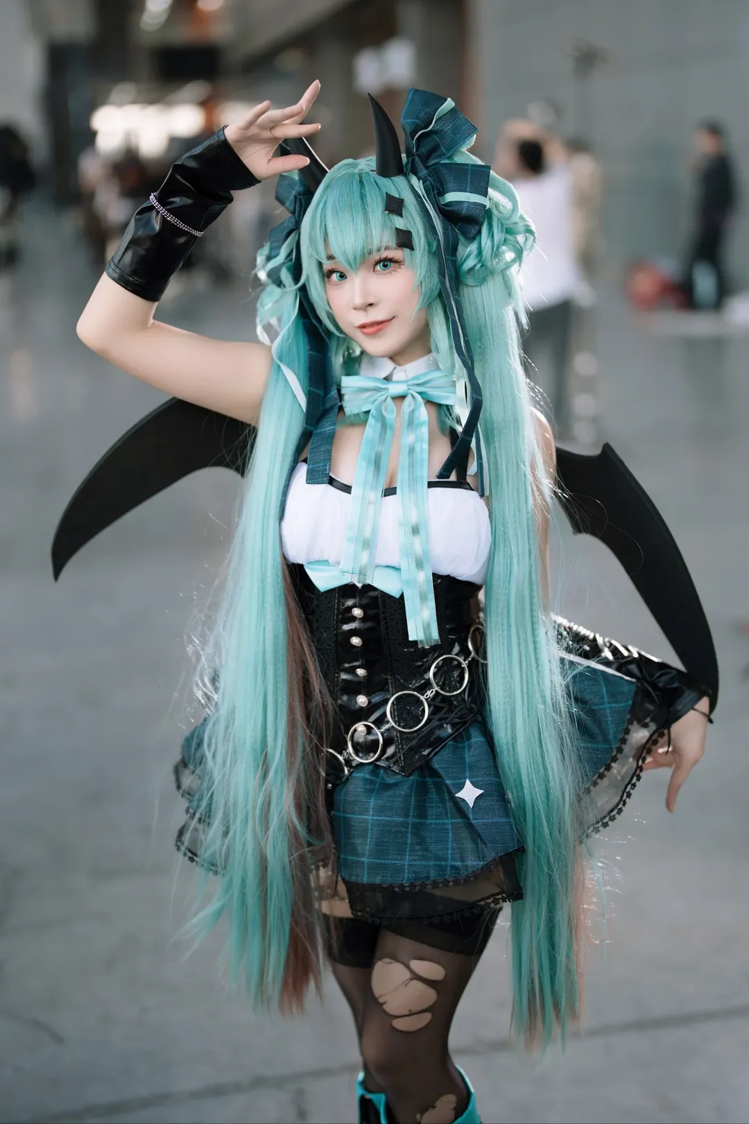 萤火虫漫展, 初音未来cos, cosplay返图, Vocaloid, 小恶魔造型 - 第8张