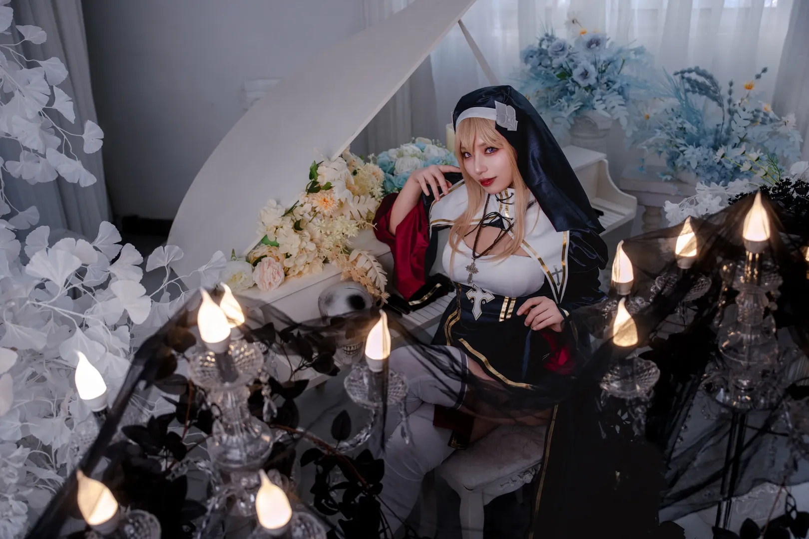 角色扮演, 人像摄影, 修女夏洛特cos, 场景棚拍, 永诺布光 - 第3张