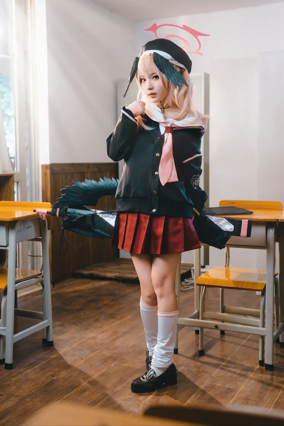 蔚蓝档案, 下江小春cos, 二次元cos, cosplay摄影, 教室写真 - 第12张