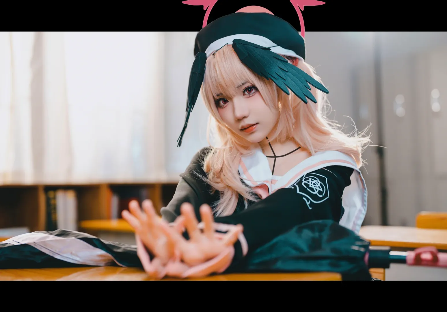 蔚蓝档案, 下江小春cos, 二次元cos, cosplay摄影, 教室写真 - 第4张