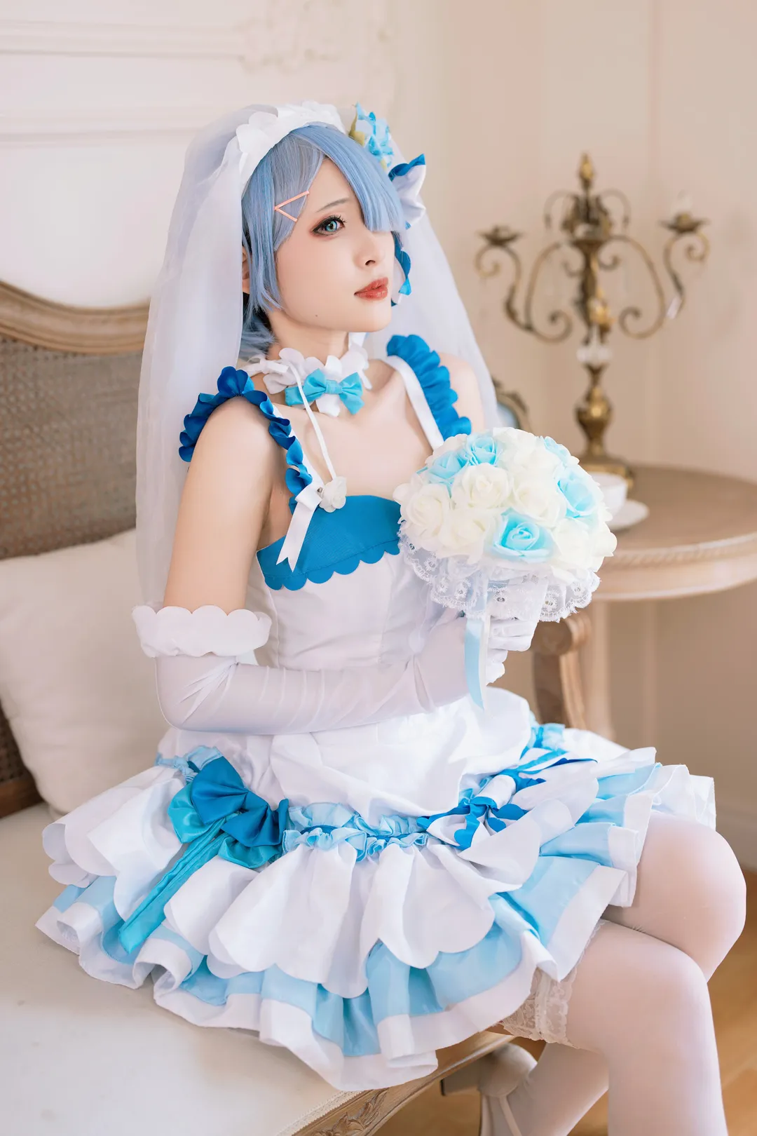 cosplay, 花嫁, 蕾姆cos, 人像摄影, Re从零开始的异世界生活 - 第2张