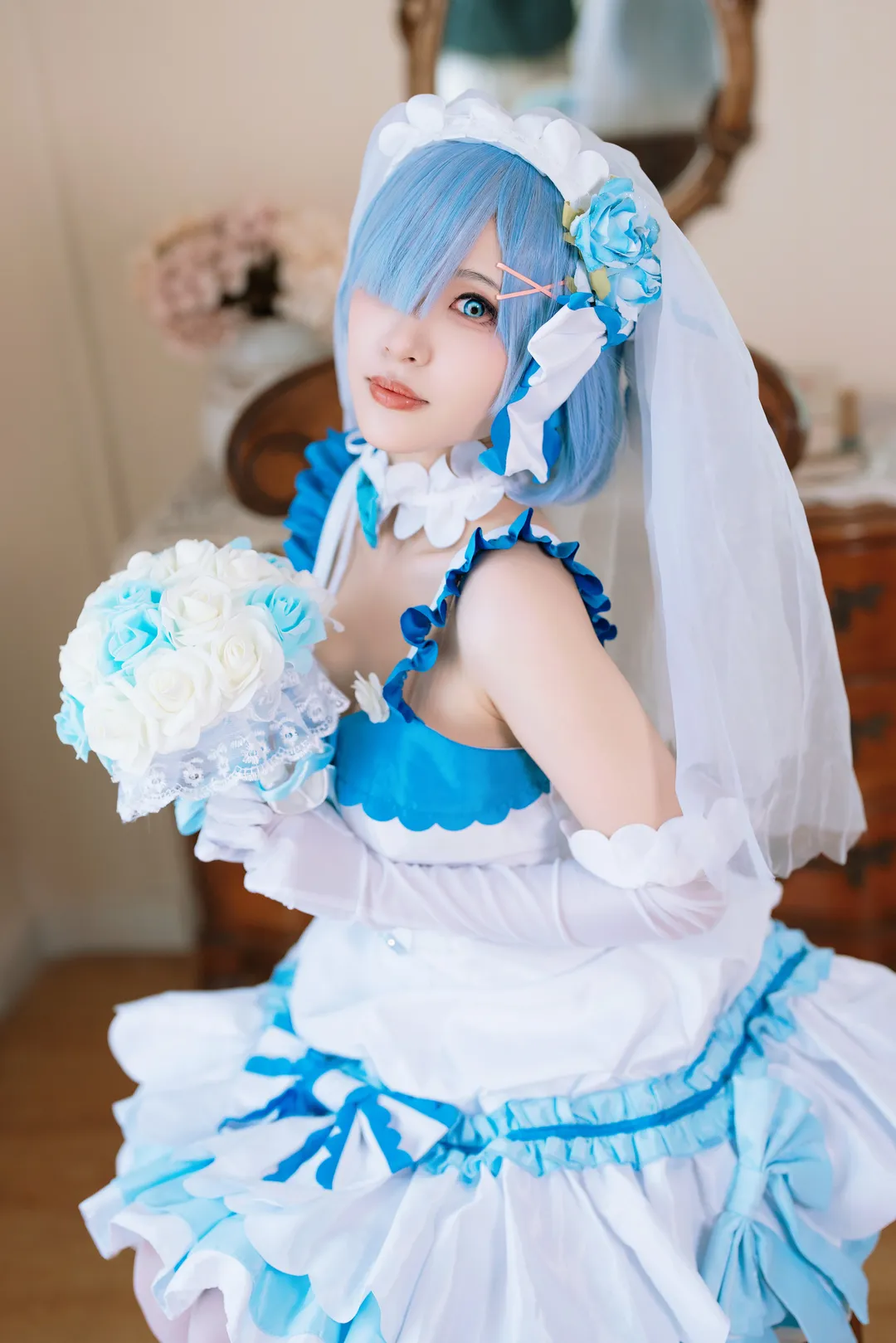 cosplay, 花嫁, 蕾姆cos, 人像摄影, Re从零开始的异世界生活 - 第4张