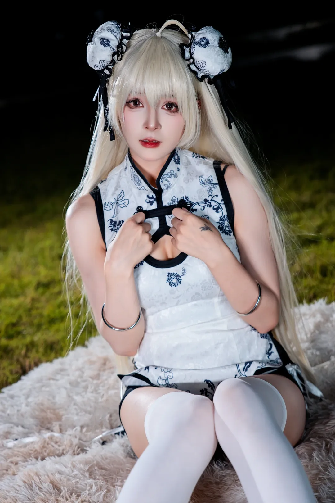 二次元cosplay, 春日野穹cos, 缘之空, 旗袍穿搭, CICF漫展