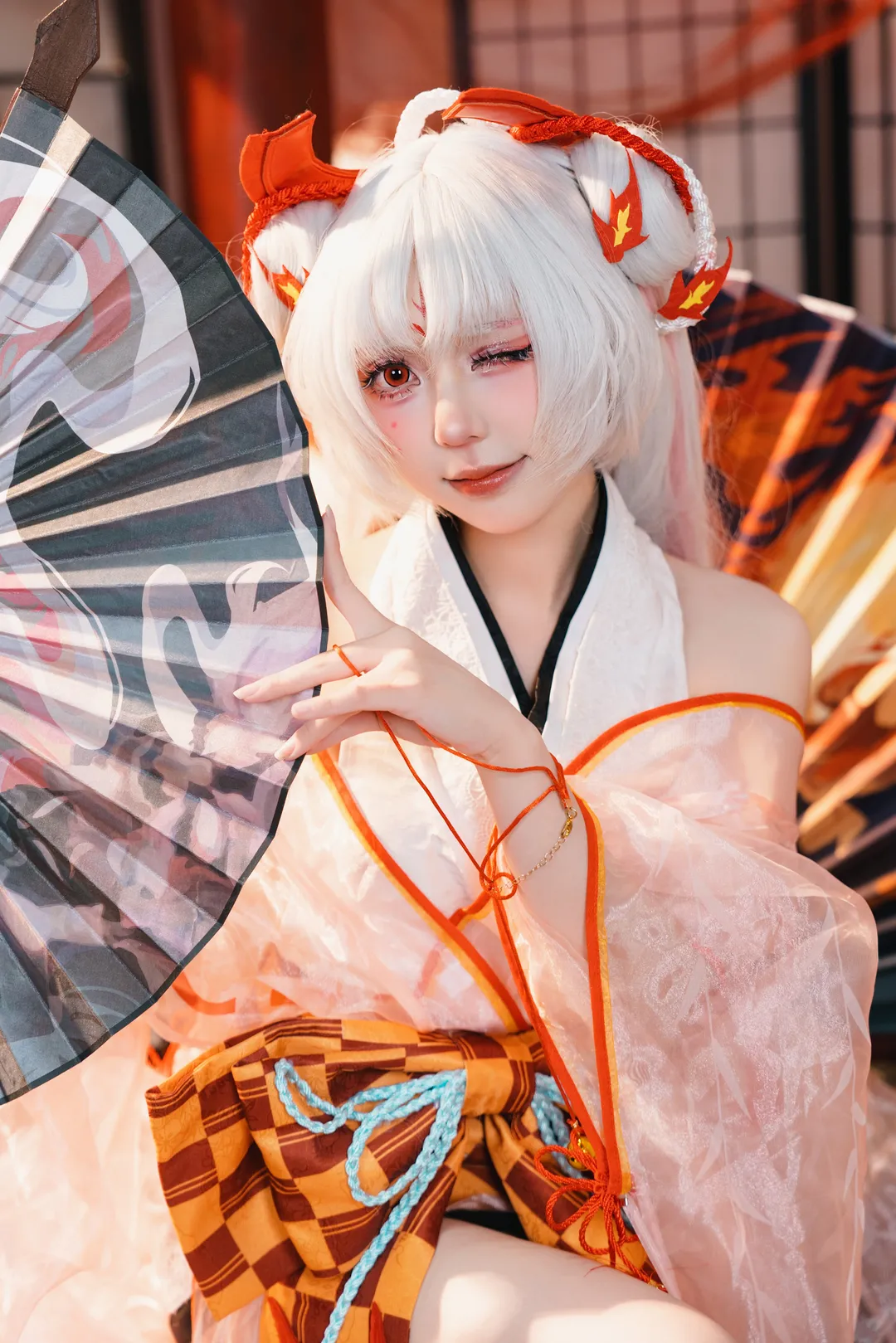 和风摄影, cosplay妆容, 不知火cos, 阴阳师, 角色扮演分享 - 第2张