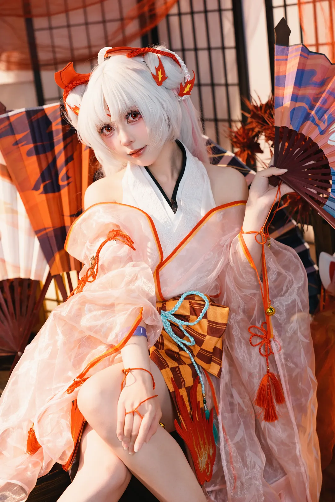和风摄影, cosplay妆容, 不知火cos, 阴阳师, 角色扮演分享 - 第5张
