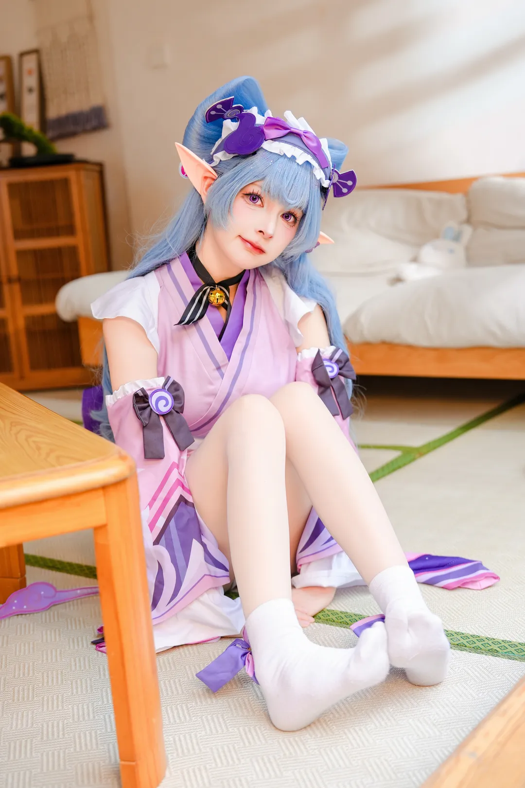 原神, 精灵耳, cosplay摄影, 居家氛围感, 梦见月瑞希cos - 第2张