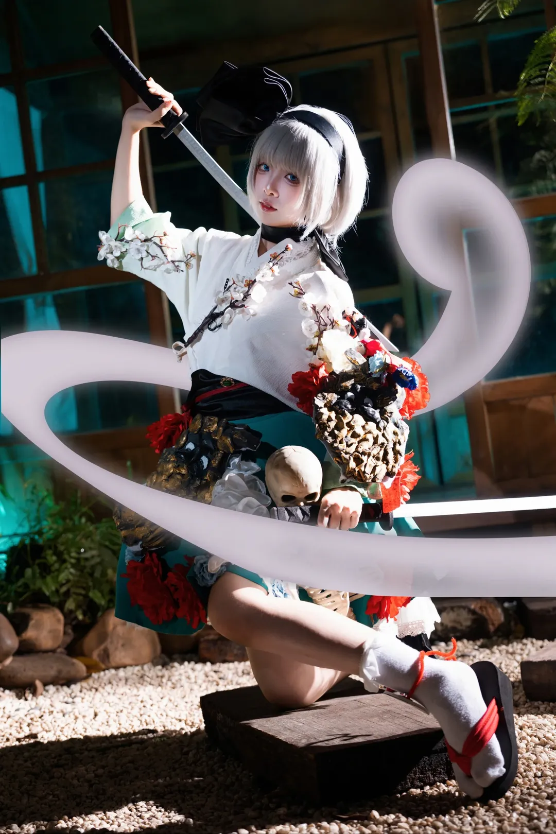 东方Project, 魂魄妖梦cos, 和风cosplay, Coser日常, 日式庭院摄影 - 第1张