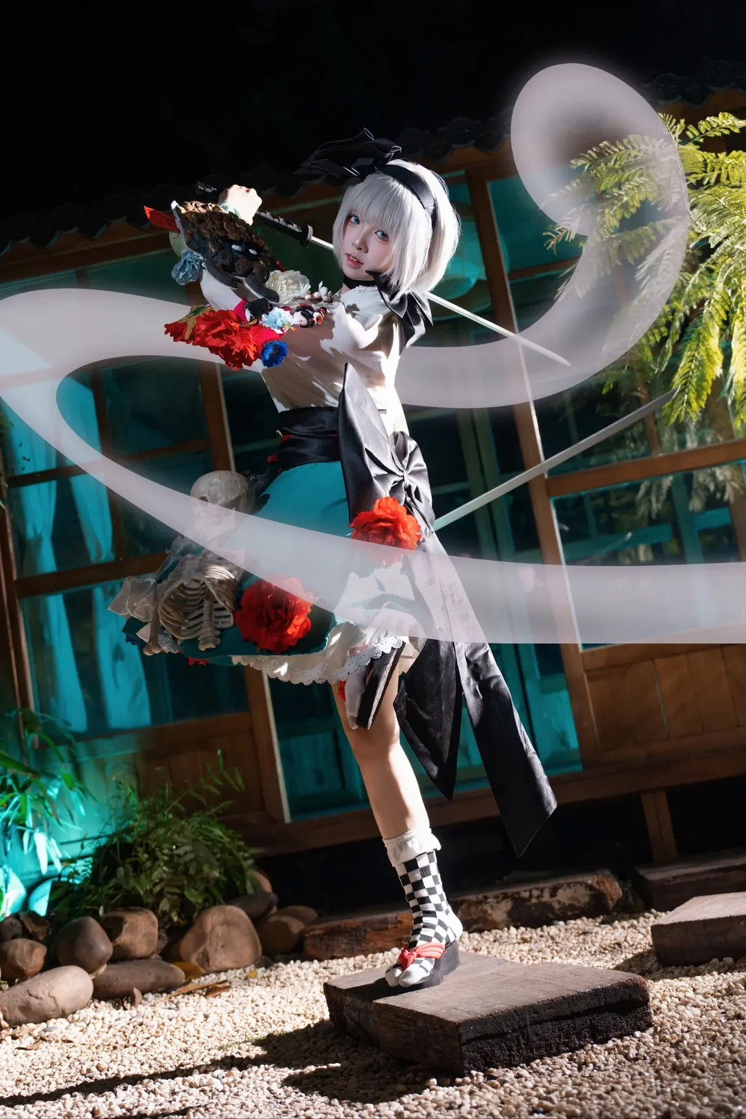东方Project, 魂魄妖梦cos, 和风cosplay, Coser日常, 日式庭院摄影 - 第3张