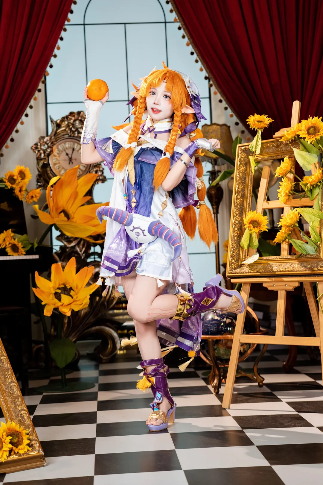 鸣潮, 二次元摄影, 西格莉卡cos, cosplay穿搭, 橙子道具 - 第1张