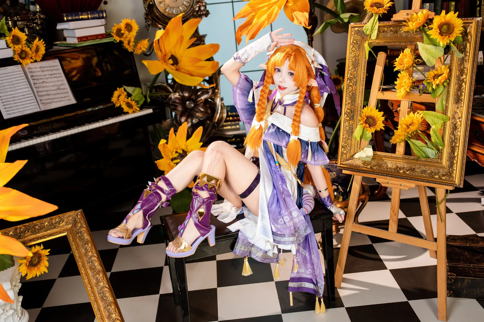 鳴潮, 二次元攝影, 西格莉卡cos, cosplay穿搭, 橙子道具