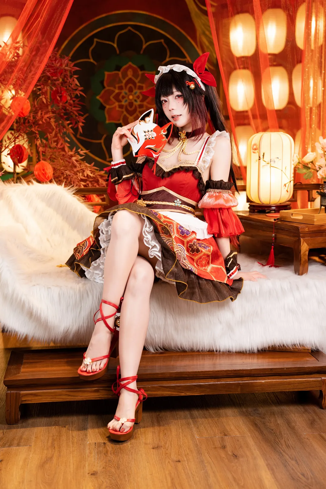 二次元摄影, 崩坏星穹铁道, 花火cos, cosplay日常, 狐面女仆