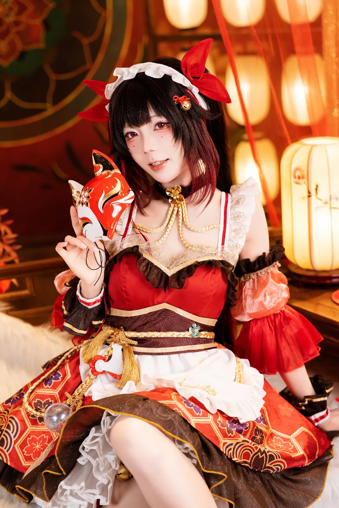二次元摄影, 崩坏星穹铁道, 花火cos, cosplay日常, 狐面女仆 - 第3张