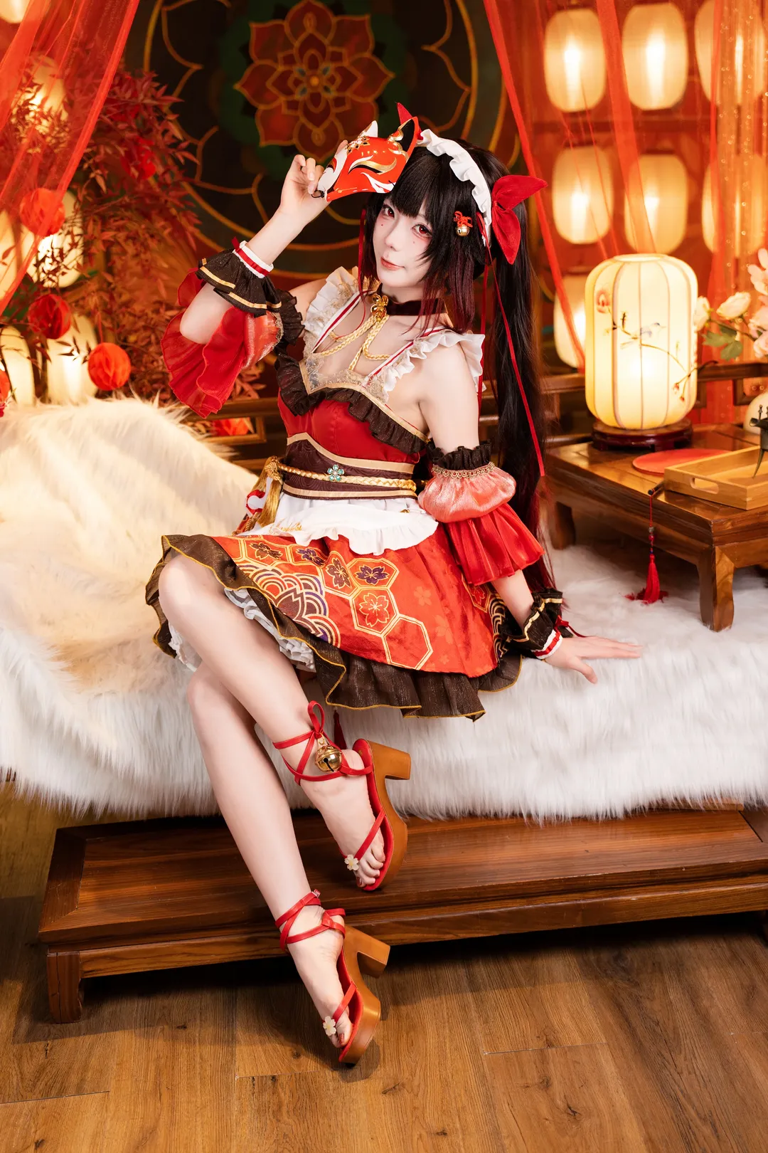 二次元摄影, 崩坏星穹铁道, 花火cos, cosplay日常, 狐面女仆 - 第4张