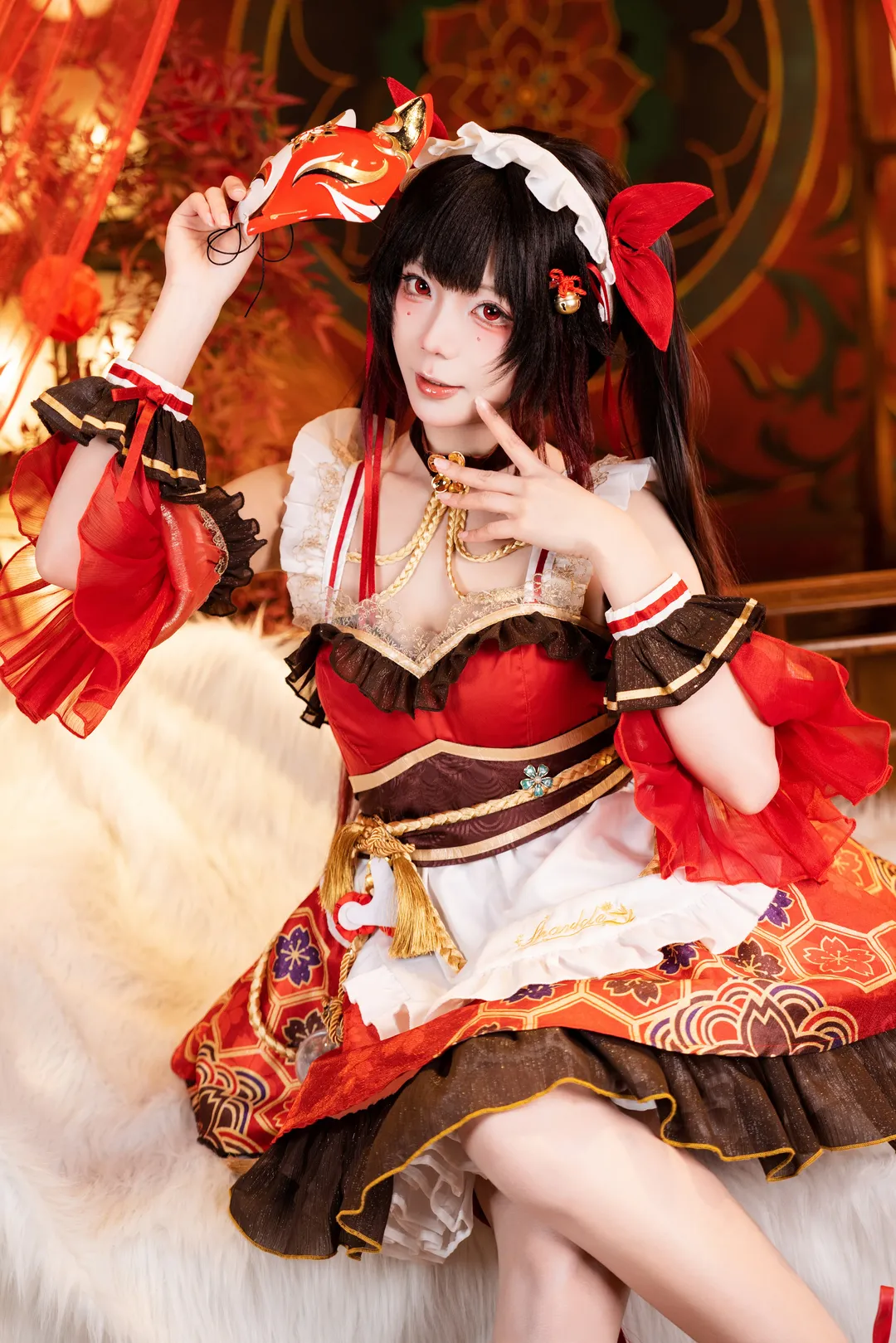 二次元摄影, 崩坏星穹铁道, 花火cos, cosplay日常, 狐面女仆 - 第5张