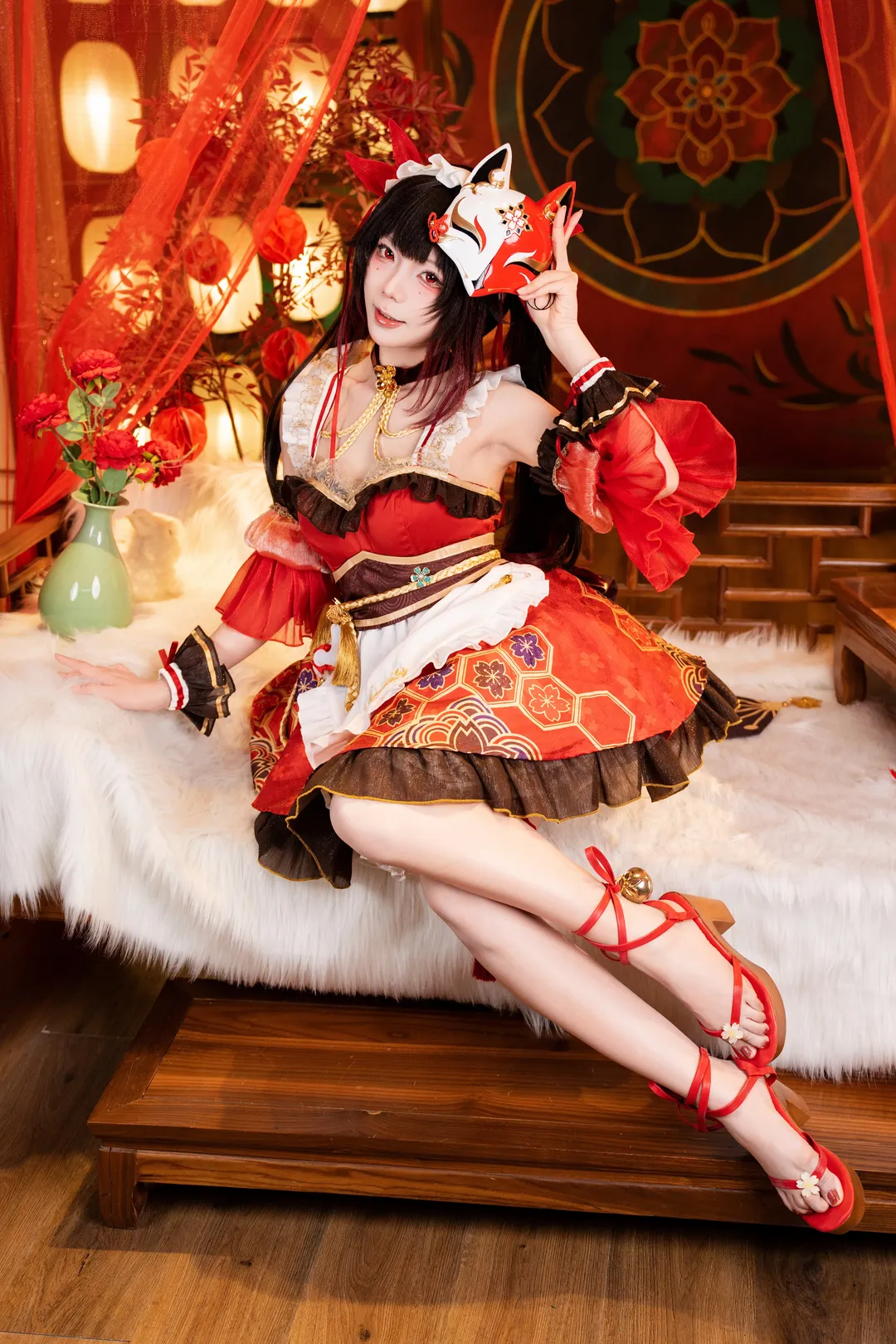 二次元摄影, 崩坏星穹铁道, 花火cos, cosplay日常, 狐面女仆 - 第6张