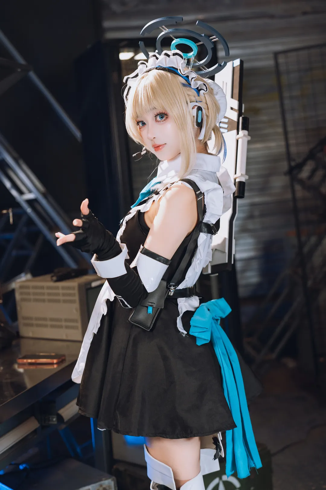 二次元摄影, 蔚蓝档案, 飞鸟马时cos, 女仆cosplay, 机械风穿搭 - 第2张