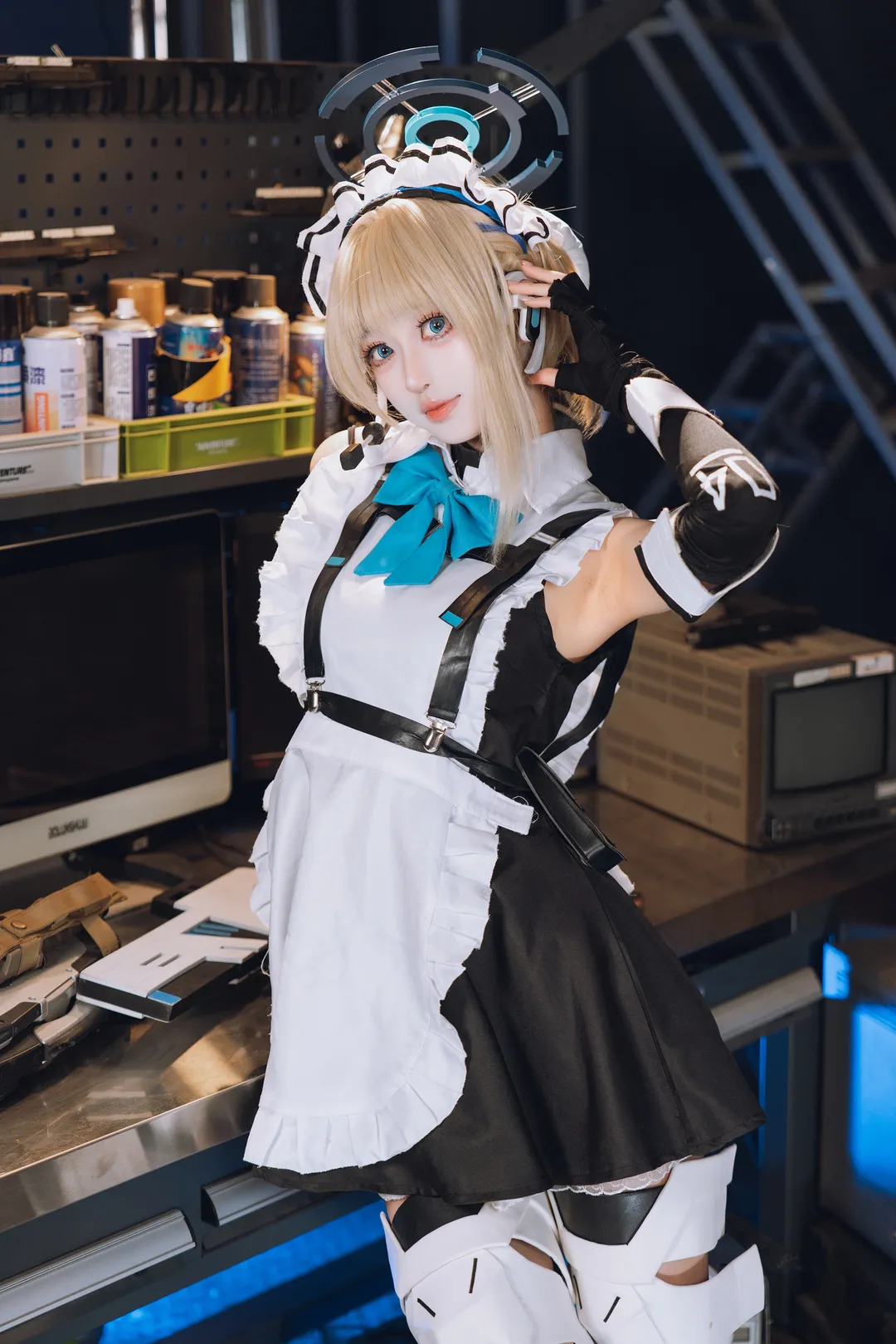 二次元撮影, ブルーアーカイブ, 飛鳥馬トキ コスプレ, メイドコスプレ, メカニカルスタイル