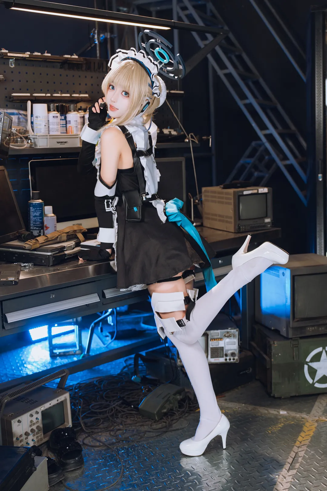 二次元摄影, 蔚蓝档案, 飞鸟马时cos, 女仆cosplay, 机械风穿搭 - 第4张