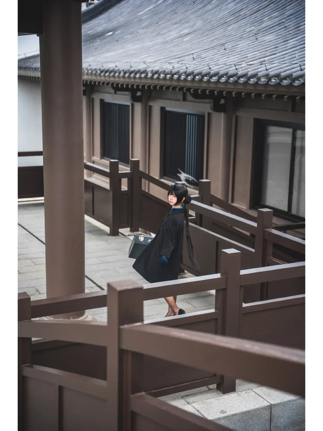 妃咲cos, 碧蓝档案, cosplay外景, 广州文化馆新馆, 中式建筑摄影 - 第3张