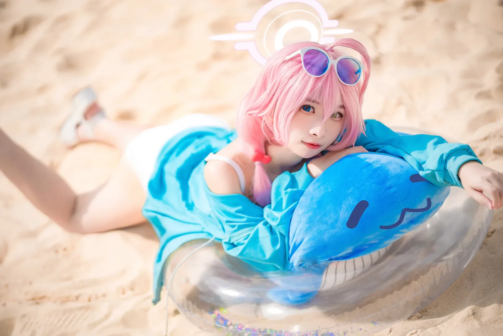 二次元少女, 碧蓝档案, 小鸟游星野cos, 泳装cosplay, 夏日限定 - 第4张