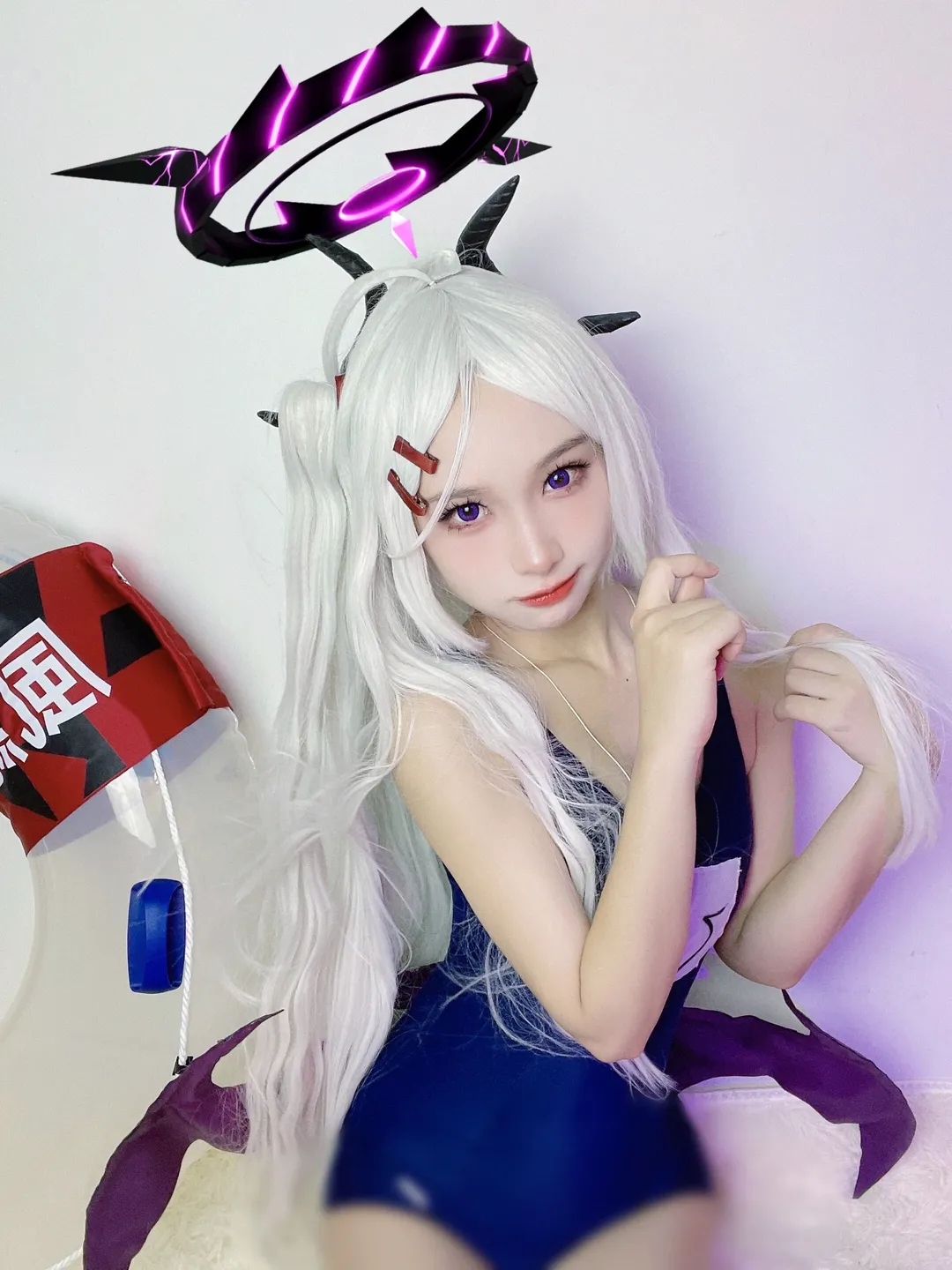 二次元, cosplay, 碧蓝档案, 空崎日奈cos, 泳装cos - 第1张