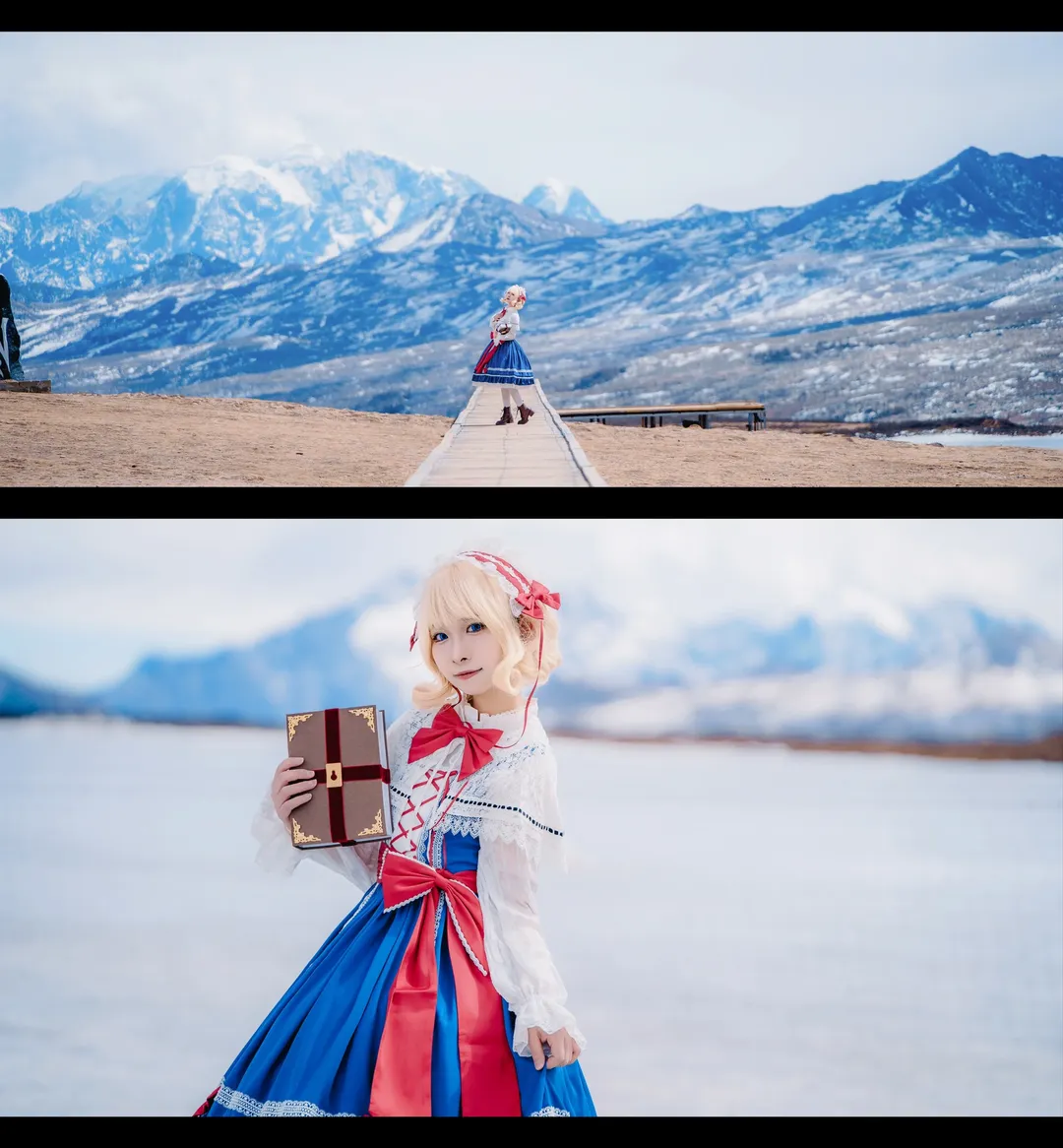 二次元, 东方project, 爱丽丝玛格特罗依德cos, 川西旅拍, 冰雪cosplay - 第2张
