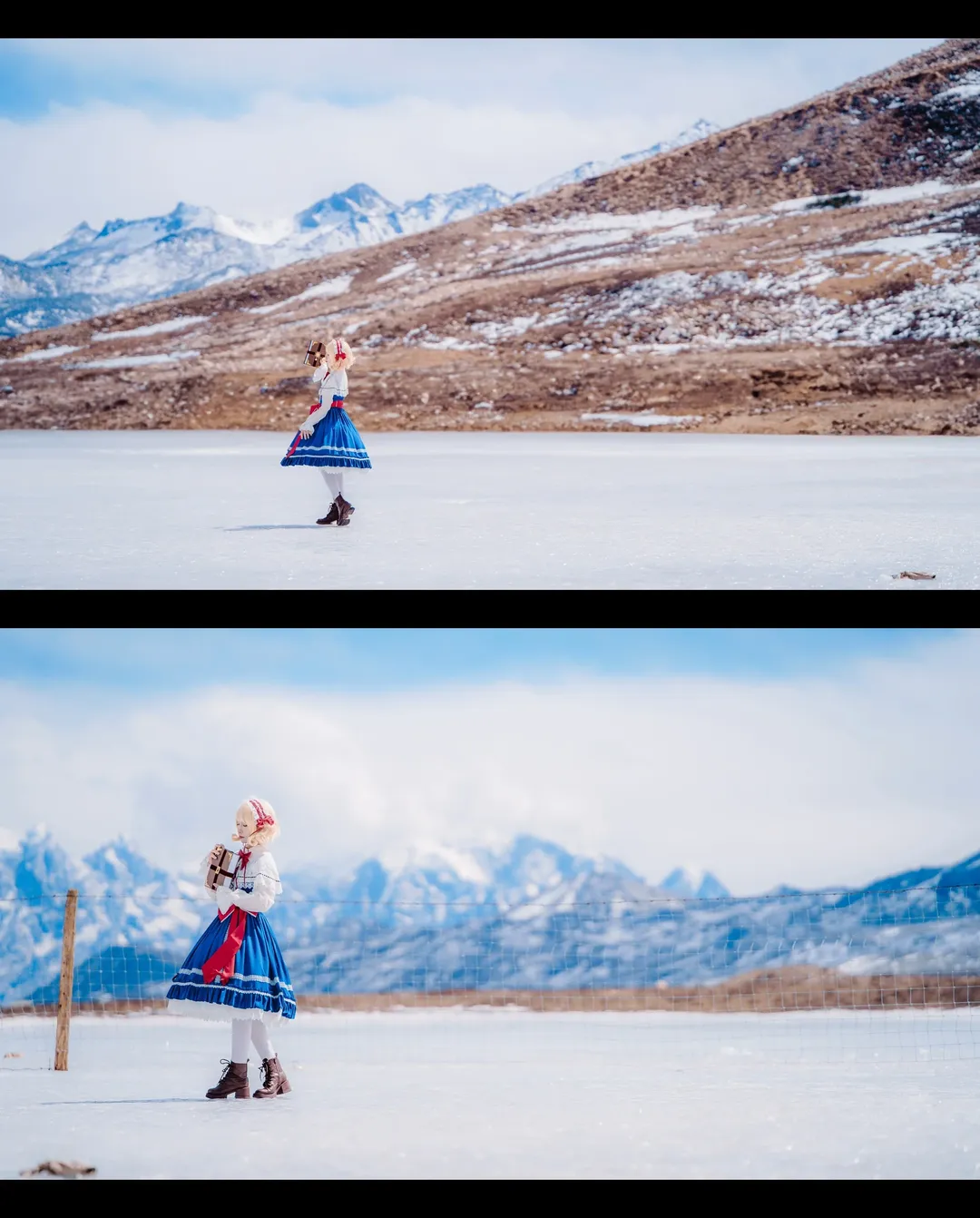 二次元, 东方project, 爱丽丝玛格特罗依德cos, 川西旅拍, 冰雪cosplay - 第3张