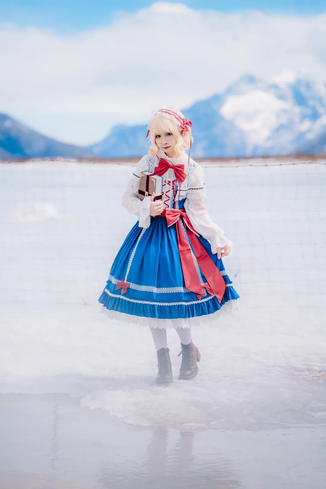 二次元, 东方project, 爱丽丝玛格特罗依德cos, 川西旅拍, 冰雪cosplay