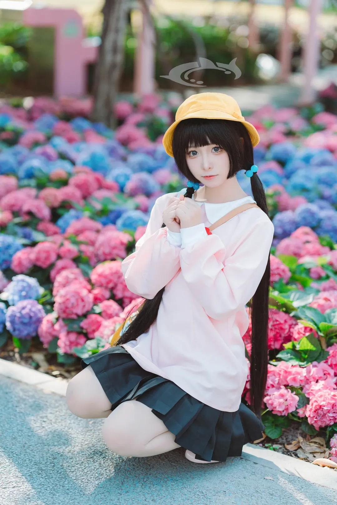 蔚蓝档案, 妃咲cos, cosplay摄影, 绣球花外景, 广州儿童公园 - 第1张