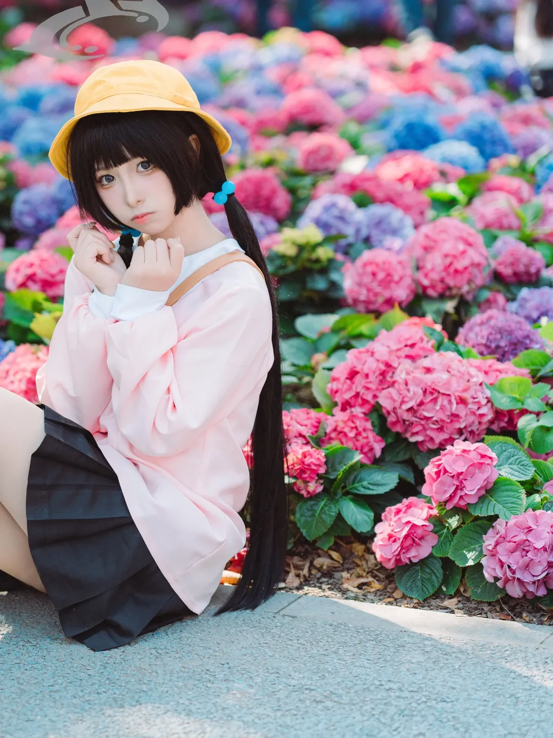 蔚蓝档案, 妃咲cos, cosplay摄影, 绣球花外景, 广州儿童公园 - 第3张