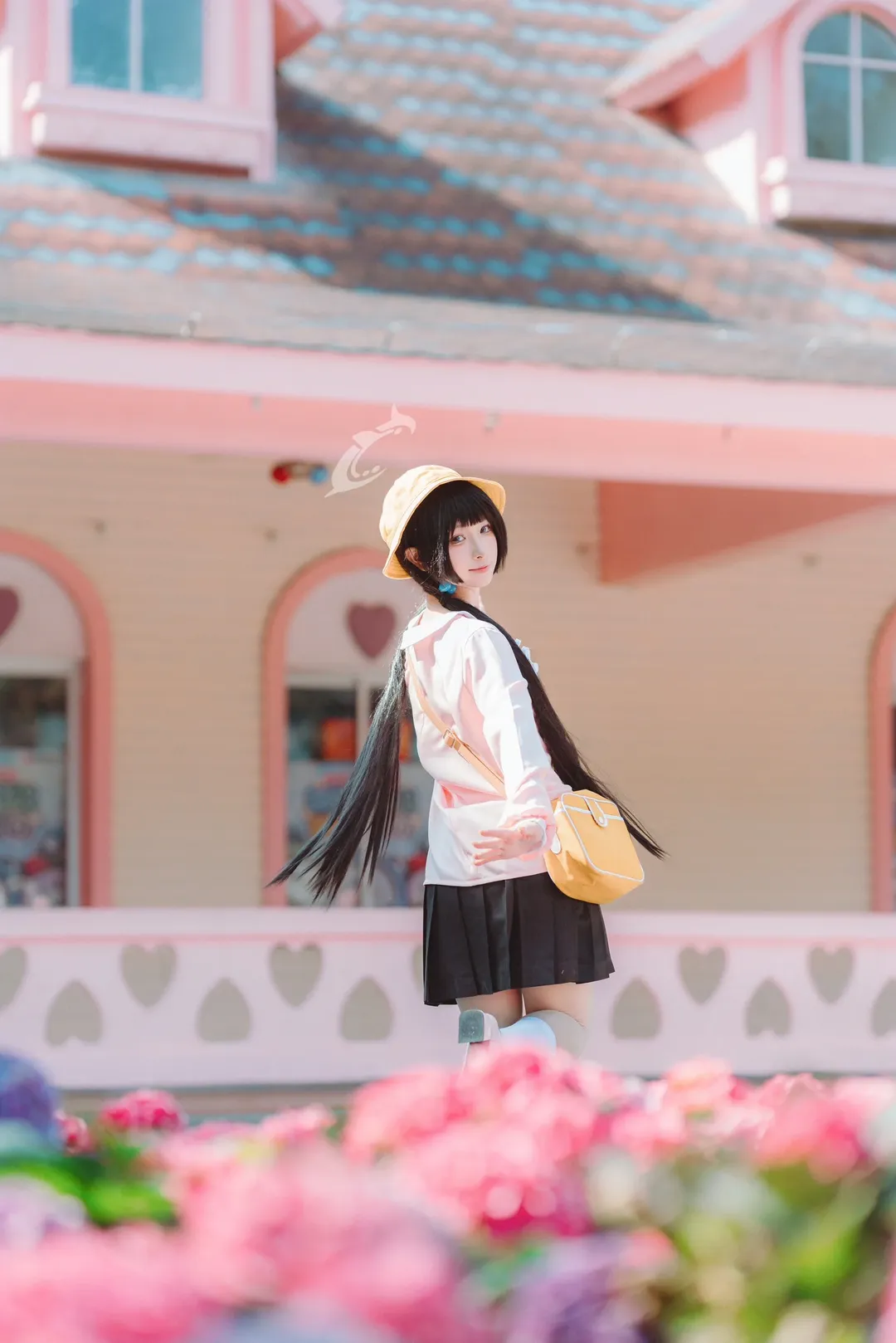 蔚蓝档案, 妃咲cos, cosplay摄影, 绣球花外景, 广州儿童公园 - 第4张