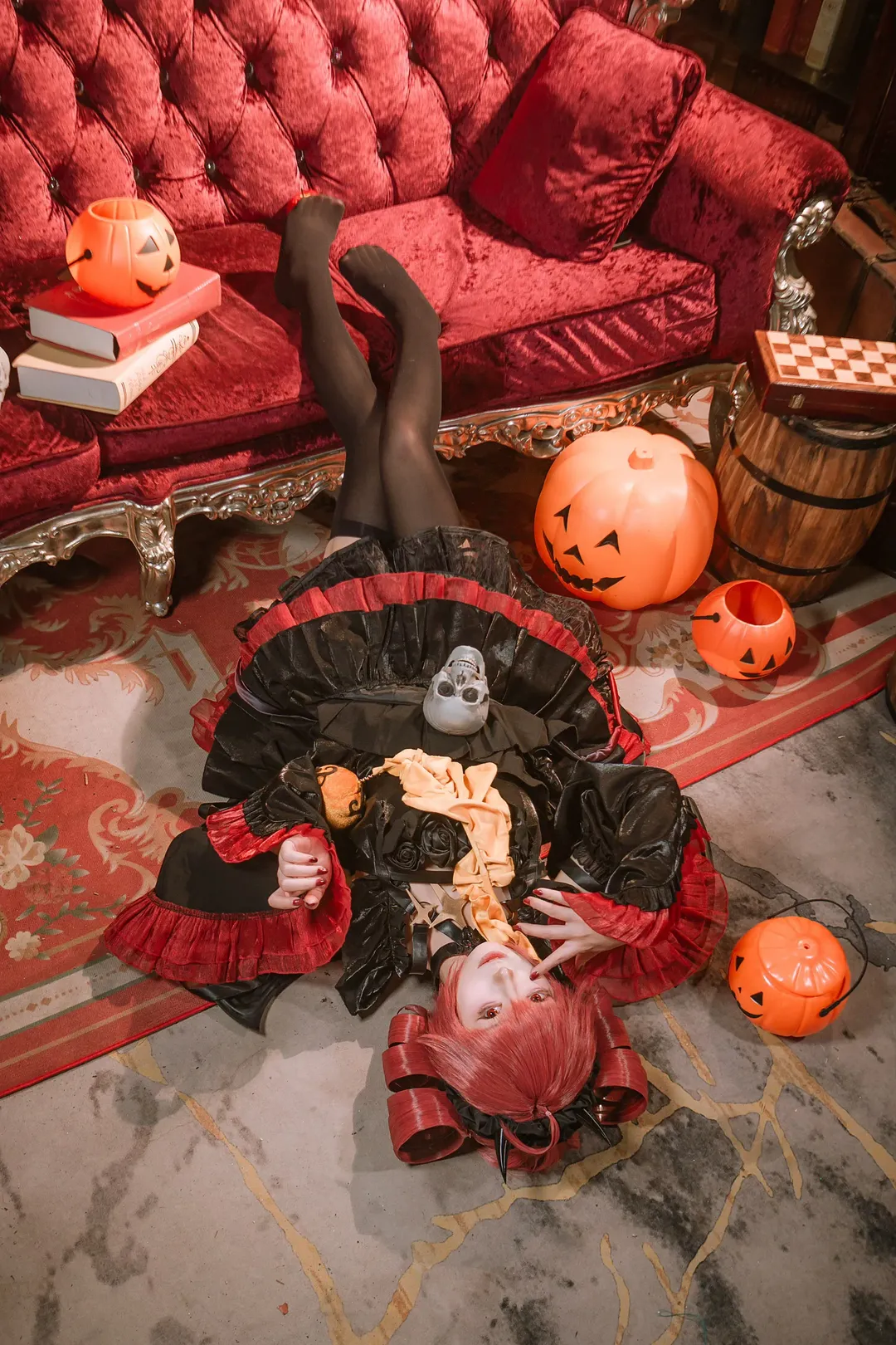小恶魔cos, 哥特洛丽塔, 重音teto cos, 万圣节穿搭, 拍照姿势参考