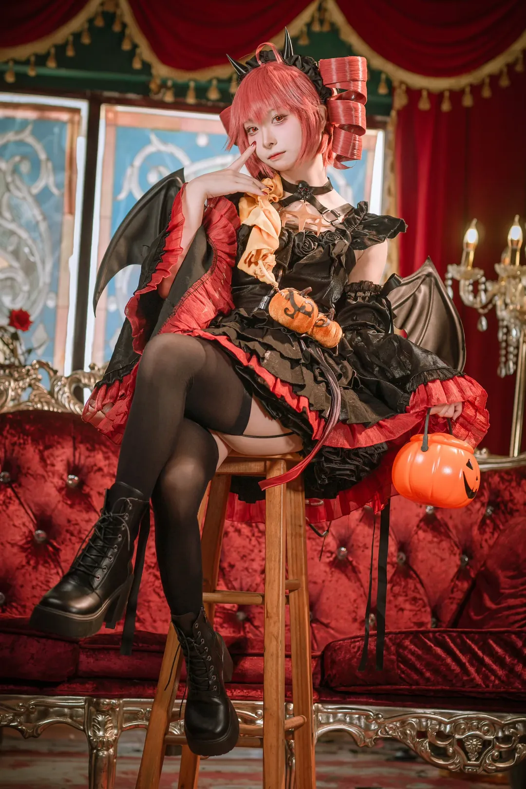 小恶魔cos, 哥特洛丽塔, 重音teto cos, 万圣节穿搭, 拍照姿势参考 - 第4张